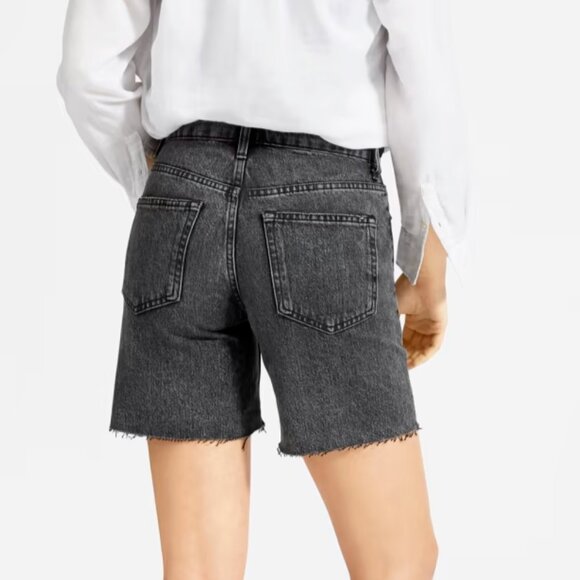 Everlane Washed Black Organic Cotton The Denim Shorts - Picture 1 of 4